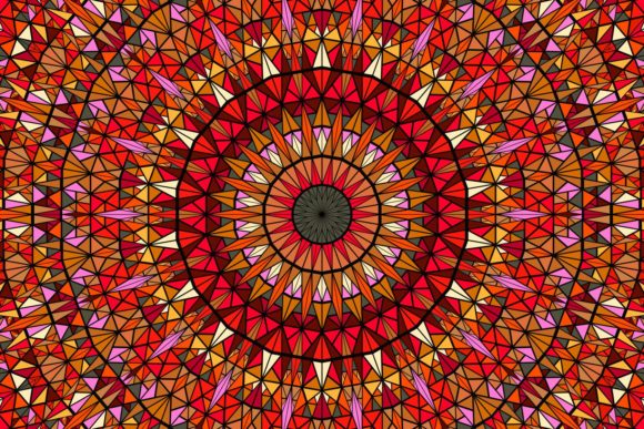 Download Round Triangle Mosaic Mandala Background - Mosaic Collection