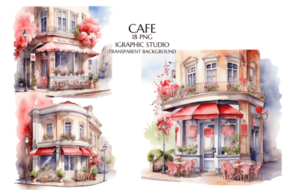 Download Cafe Clipart, Store Front Clipart - Premium Bundle