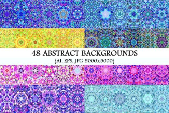 Download 48 Radial Triangle Mosaic Backgrounds - Mosaic Collection