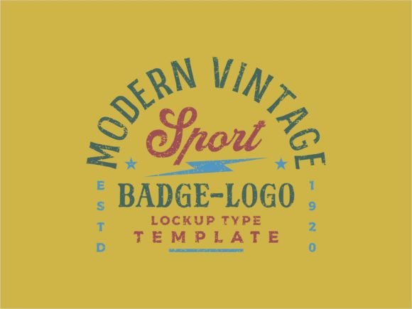 Download Modern Vintage Sport Badge Logo Template - Vintage Collection