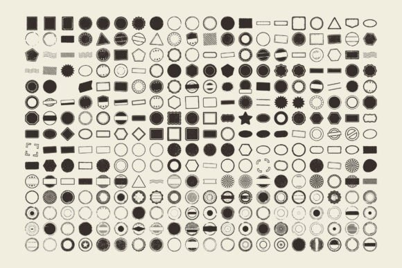 Download 300 Vintage Badge Shapes SVG Set - Vintage Collection