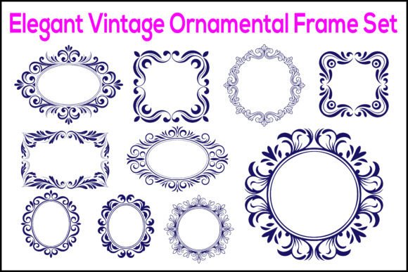 Download Elegant Vintage Ornamental Frame Set - Vintage Collection