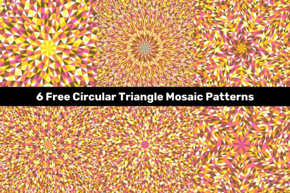 Download 6 Free Circular Triangle Mosaic Patterns - Mosaic Collection