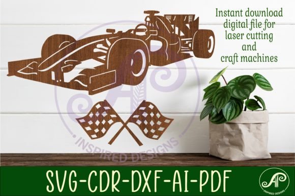 Download Race Car Wall Sign, SVG File. Vector Cut - Race Collection