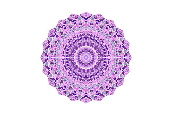 Download Round Ornate Triangle Mosaic Mandala - Mosaic Collection