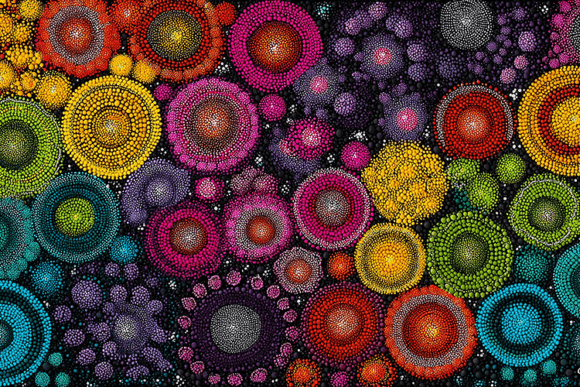 Download Colorful Dot Mandala Mosaic Pattern Art - Mosaic Collection