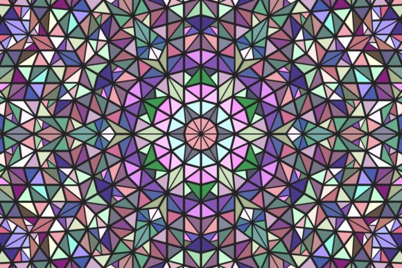 Download Colorful Triangle Mosaic Pattern Design - Mosaic Collection