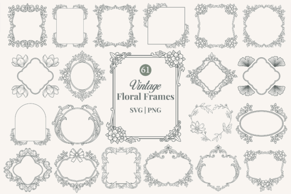 Download Vintage Ornamental Floral Frame - Vintage Collection