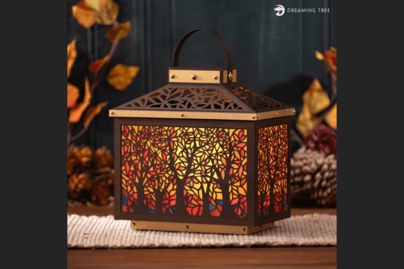 Download Mosaic Leaf Lantern SVG - Premium Resources