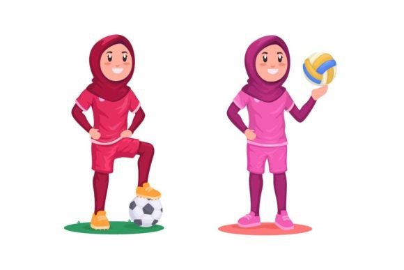 Download Hijab Girl Athlete Soccer and Volleyball - Athlete Collection
