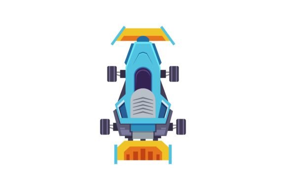 Download Top View of Race Car Vector. Automobile - Race Collection
